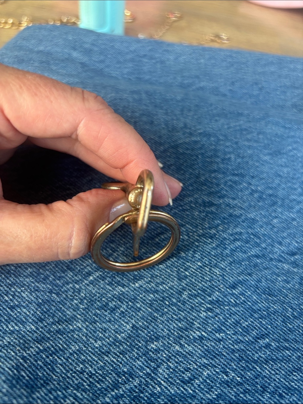 Coach Gold-Tone Keyring - Picture 4 of 5